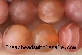 AGAT101 15 inches 8mm round matte red agate beads