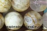 AGAT105 15 inches 10mm round phantom sakura agate beads