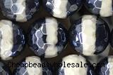 AGAT41 15 inches 8mm faceted round AB-color tibetan agate beads