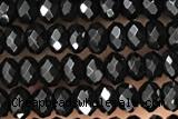 AGAT65 15 inches 2*4mm faceted rondelle black onyx gemstone beads