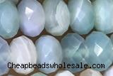 AGAT82 15 inches 5*8mm faceted rondelle banded agate gemstone beads