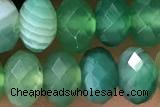 AGAT85 15 inches 5*8mm faceted rondelle banded agate gemstone beads