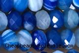 AGAT89 15 inches 4*6mm faceted rondelle banded agate gemstone beads