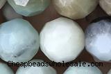 AMAZ01 15 inches 8mm faceted round amazonite gemstone beads