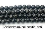 CAE324 15.5 inches 12mm round astrophyllite gemstone beads