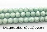 CAS305 15.5 inches 14mm round snowflake angelite gemstone beads