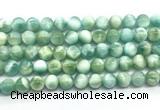 CAS322 15.5 inches 10mm round peacock angelite gemstone beads