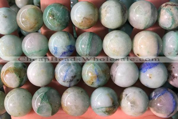 CHRY09 15 inches 14mm round chrysocolla gemstone beads