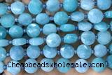 COIN29 15 inches 10mm faceted coin jade gemstone beads