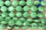 COIN38 15 inches 10mm faceted coin jade gemstone beads