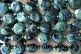 COIN46 15 inches 12mm faceted coin kambaba jasper gemstone beads