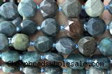 COIN65 15 inches 12mm faceted coin Chinese chrysocolla beads