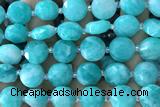 COIN66 15 inches 12mm faceted coin jade chrysocolla beads