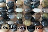 COIN69 15 inches 12mm faceted coin fancy jasper beads