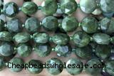 COIN74 15 inches 12mm faceted coin China jade gemstone beads