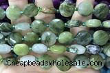 COIN80 15 inches 12mm faceted coin seaweed quartz beads