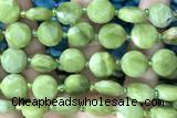 COIN82 15 inches 12mm faceted coin jade gemstone beads