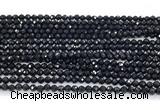 CON120 15.5 inches 2mm faceted round black onyx gemstone beads