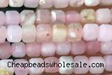 CUBE10 15 inches 2mm faceted cube pink opal gemstone beads