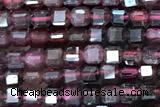 CUBE121 15 inches 2 mm faceted cube garnet gemstone beads