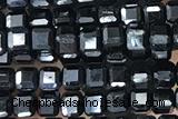 CUBE125 15 inches 2.5mm faceted cube black tourmaline gemstone beads