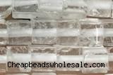 CUBE131 15 inches 4mm cube white crystal gemstone beads