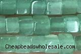 CUBE136 15 inches 4mm cube green aventurine gemstone beads