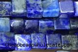 CUBE144 15 inches 4mm cube natural lapis lazuli beads