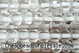 CUBE15 15 inches 2mm faceted cube white crystal gemstone beads