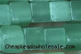 CUBE166 15 inches 6mm cube green aventurine gemstone beads