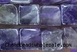 CUBE178 15 inches 6mm cube amethyst gemstone beads