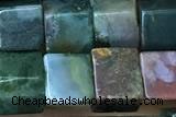 CUBE179 15 inches 6mm cube Indian agate gemstone beads