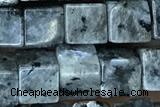 CUBE183 15 inches 6mm cube black labradorite gemstone beads