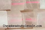 CUBE190 15 inches 8mm cube rose quartz gemstone beads