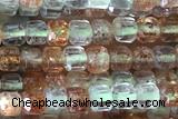 CUBE21 15 inches 2.5mm faceted cube Arusha quartz gemstone beads