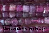 CUBE41 15 inches 2.5mm faceted cube pink tourmaline gemstone beads