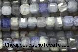 CUBE51 15 inches 2.5mm faceted cube iolite gemstone beads