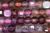 CUBE70 15 inches 2.5mm faceted cube pink spinel gemstone beads