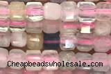 CUBE80 15 inches 3mm faceted cube morganite gemstone beads