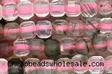 CUBE82 15 inches 3mm faceted cube quartz gemstone beads