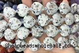 HEAR01 15 inches 20mm heart sesame jasper beads