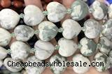 HEAR02 15 inches 20mm heart jasper gemstone beads