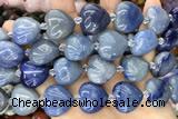 HEAR16 15 inches 20mm heart blue aventurine gemstone beads