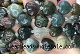 HEAR25 15 inches 20mm heart Indian agate gemstone beads