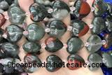 HEAR27 15 inches 20mm heart blood jasper gemstone beads