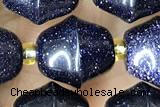 MIXE29 15 inches 9*11mm blue goldstone gemstone beads