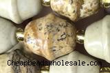 MIXE30 15 inches 9*11mm picture jasper gemstone beads