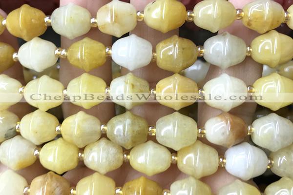 MIXE32 15 inches 9*11mm yellow. jade gemstone beads