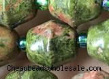 MIXE39 15 inches 9*11mm unakite gemstone beads