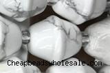 MIXE43 15 inches 9*11mm white howlite gemstone beads